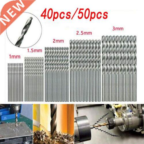 40Pcs/50pcs twist drill set 0.5-2mm and 1-3mm ti-plated twis