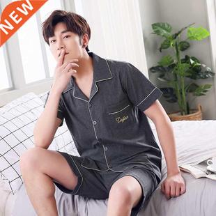 Szie Men's Pajama Set Summer Comfortable Men Sleepwear