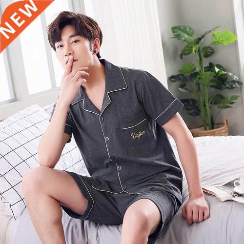 Szie Men's Pajama Set Summer Comfortable Men Sleepwear