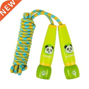 Multi-Color Cartoon Animal Child Wooden Handle Skipping