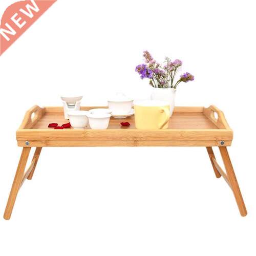 Bamboo Wood Foldable Computer Stand Wooden Laptop Desk Noteb