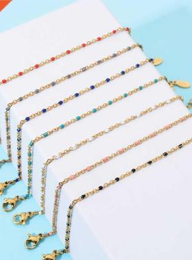 ZMZY Boho Stainless Steel Bracelets for Women Cute Enamel Br