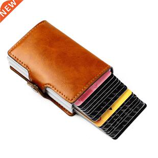 New Men Rfid Anti-theft Card Holders Women Genuine Leather W