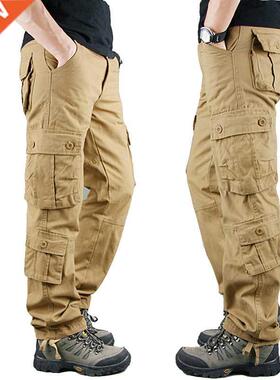 2022 Spring Mens Cargo Pants Khaki Military Men Trousers Cas