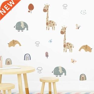 Cartoon Animals Wall Stickers For Baby Kids room Children Be