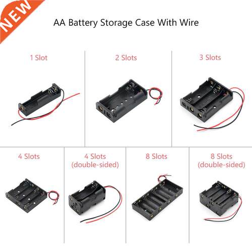 1 2 3 4 8 Way Slots Battery Holder For 1/2/3/4/8 X AA Box Ho