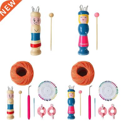 Needlework Pen Weaving DIY Tools Wooden Doll Knitter Set