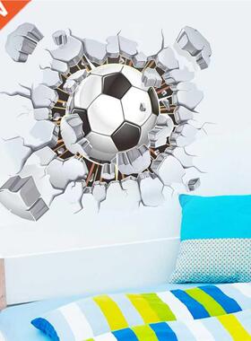 3d football Soccer wall stickers for kids rooms Children bed