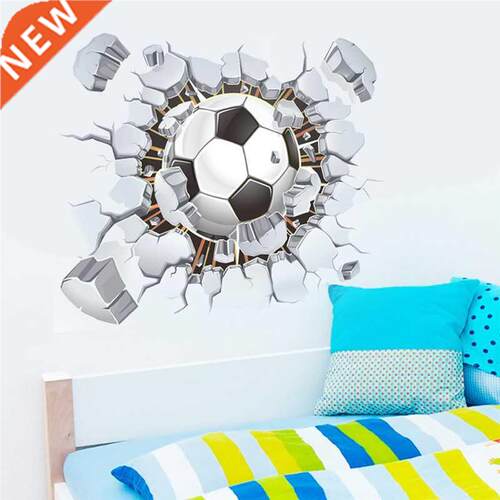 3d football Soccer wall stickers for kids rooms Children bed