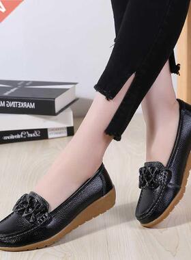 Spring Women Flats Loafers Shoes Woman Genuine Leather Flats