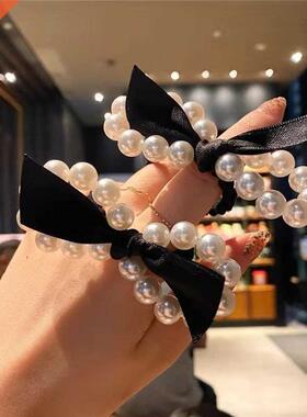 Woman Big Pearl Hair Ties Fashion Korean Style Hairband Scru