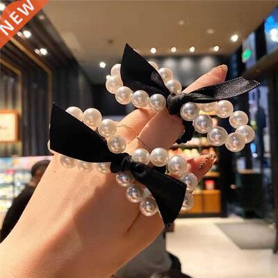 Woman Big Pearl Hair Ties Fashion Korean Style Hairband Scru