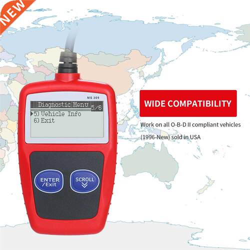 MS09 Universal O-B-D2 Scanner Automotive Engine Fault Reade