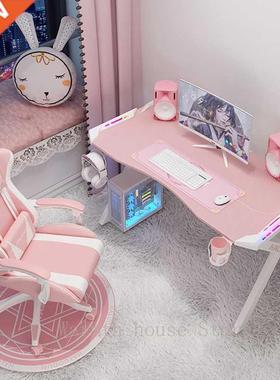 2022 NEW Pink gaming desk chair set girls gamer live combina