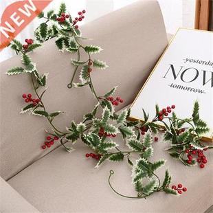 2M Christmas Garland Pine Cone Cane With Red Berries Xmas