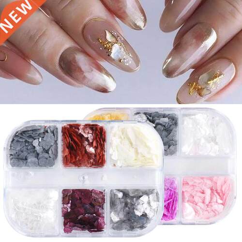 6Colors Mrble Slice Perl Nil rt Pillettes Shimmer Irreg