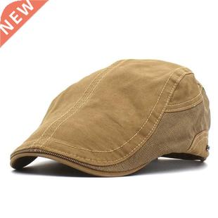 2021 four seasons solid Newsboy Caps Cotton Flat Peaked Cap