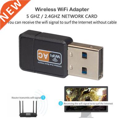 USB Stereo Music Wireless Adapter 600Mbps USB 2.0 WiFi Adapt