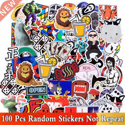 100 PCS Mix Style Colorful Cute Stickers for Home Decor Dec