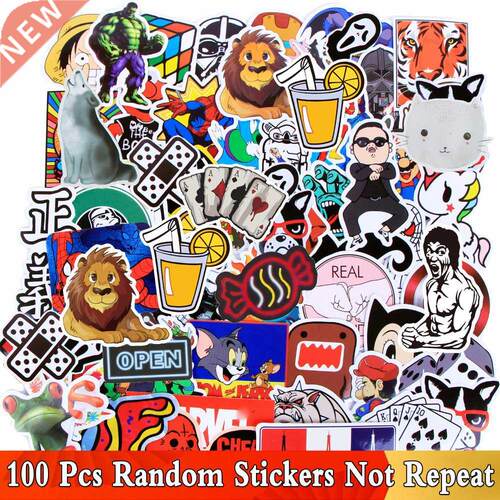 100 PCS Mix Style Colorful Cute Stickers for Home Decor Dec