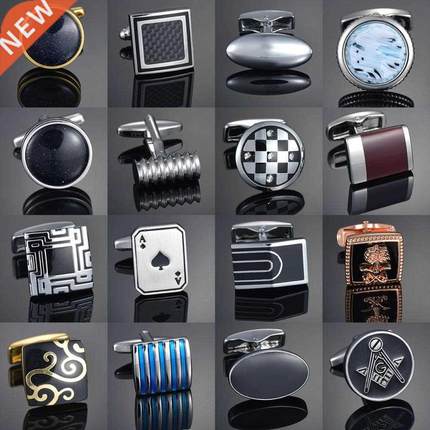 Quality Gems Craft Cufflinks Button Flower Pattern Golden Ho