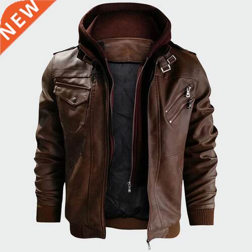 Men's Leather Jackets Autumn New Casual Motorcycle PU Jacket