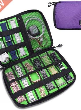 Portable Watch Strap Storage Watch Bands Box Travel USB Cabl