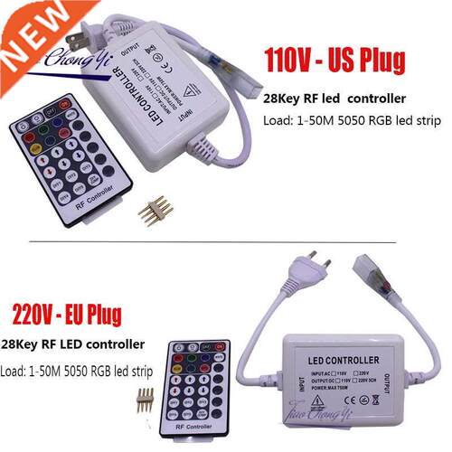 AC 110V US plug ,220v EU plug RF RGB controller with 28Key L
