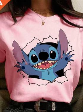 Kawaii Lilo Stitch T irt Women Kawaii Tops Funny Cartoon T