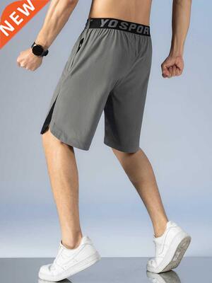 Summer Zip Pockets Men Sweatshorts Quick Dry Workout Gym Sho