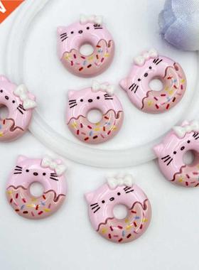 10pcs/lot kawaii resin Cute Doughnut cake flatback cabochons