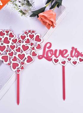 Happy Valentine's Day Birtay Cake Topper Love Heart
