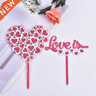Happy Valentine's Day Birtay Cake Topper Love Heart