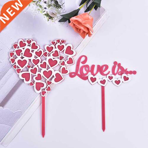 Happy Valentine's Day Birtay Cake Topper Love Heart