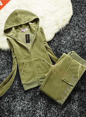 Sprng/Fall 2021 Women's Brand Velvet Fabrc Tracksuts