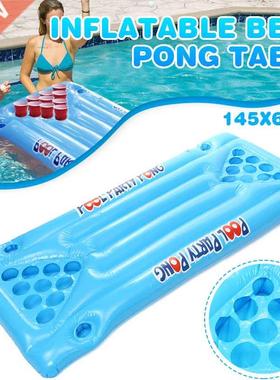Hot Selling 24 Holder Inflatable Beer Pong Table Pool Float