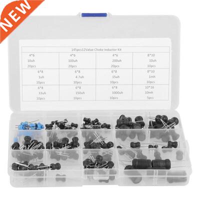 145Pcs 10uH-10mH 12 Values Choke Inductors Assorted Kit With