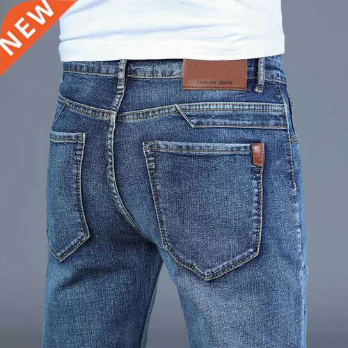 Spring Autumn 2022 Men's Smart Jeans Business Fashion Straig