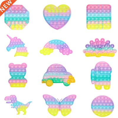 Rainbow Bubble Pops Kids Fidget Toys Sensory Autisim Special