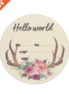 Baby Month Milestone Card Newborn Infant Birth Monthly