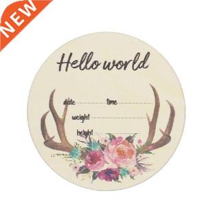 Baby Month Milestone Card Newborn Infant Birth Monthly