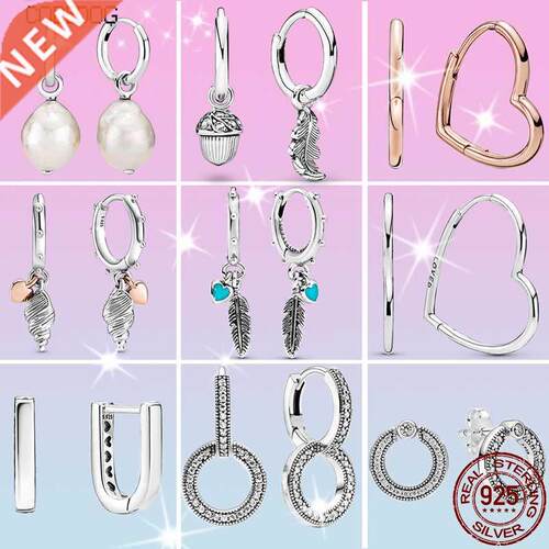 2021 New Sterling Silver 925 Earring Heart and Conch Shell