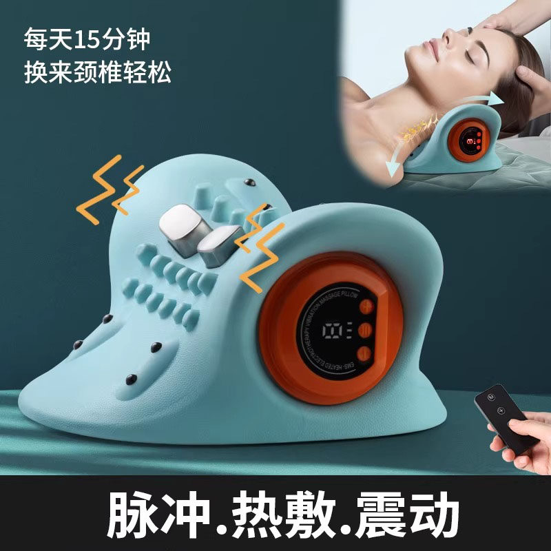 德国多功能肩颈按摩仪按摩枕便携车载家用揉捏颈部热敷颈椎按摩器