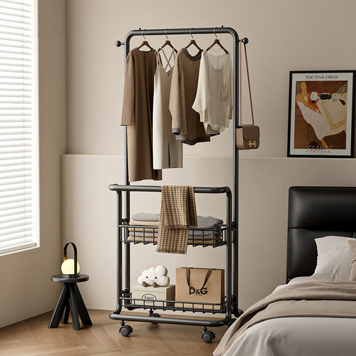 日本挂衣架落地可移动家用衣帽架