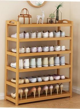 shoe rack multi-layer dust-proof bamboo shoe storae cabinet