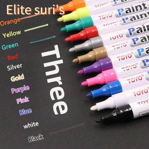 1 PC 11 Colors Tire pen Marker Manga Pens Set Permanent Oily