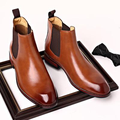 Men Chelsea boots autumn pointy booties 尖头透气切尔西男靴