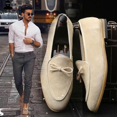 Men Summer Party Shoes Non-slip Loafers Moccasins 磨砂男皮鞋