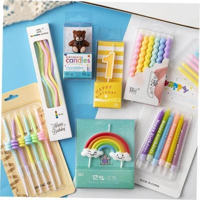 Birthday candles local gold bright gold pencil candle long