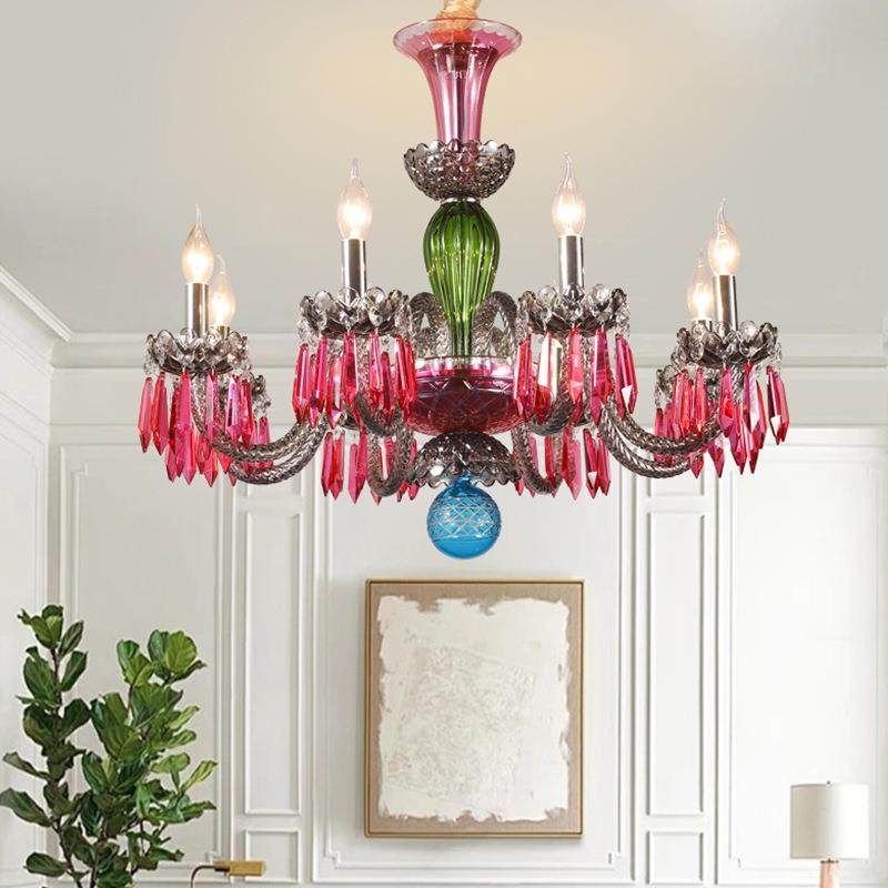 法式新款复古水晶吊灯轻奢华别墅客厅餐厅灯简约浪漫卧室墙壁灯具,家装灯饰光源,智能吊灯,淘宝优惠券,粉丝福利购,淘宝优惠卷